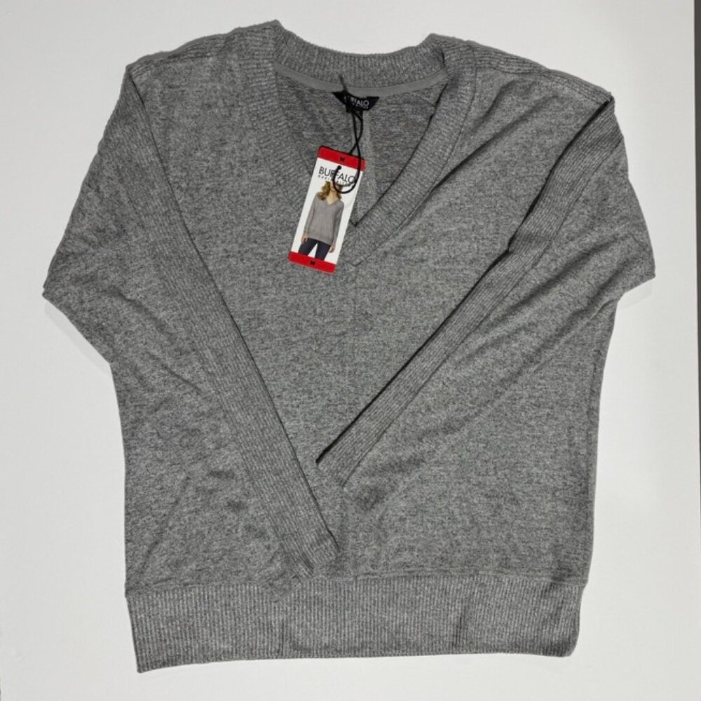 Buffalo David Bitton Super Soft Cozy V-Neck Long Sleeve Top Size M